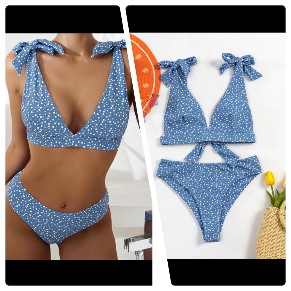 Polka dot tie bikini